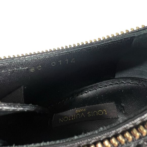 Louis Vuitton Platform Heels Size 6 Zipper Trim Pump Black Leather Authentic w s - Picture 5 of 12